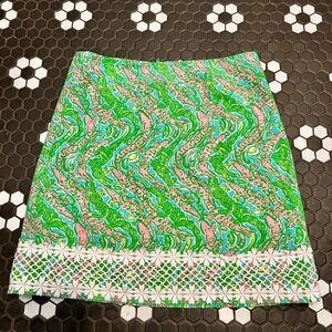 Lilly Pulitzer Ladies Chomp Chomp Skirt Size 0 Spring Summer